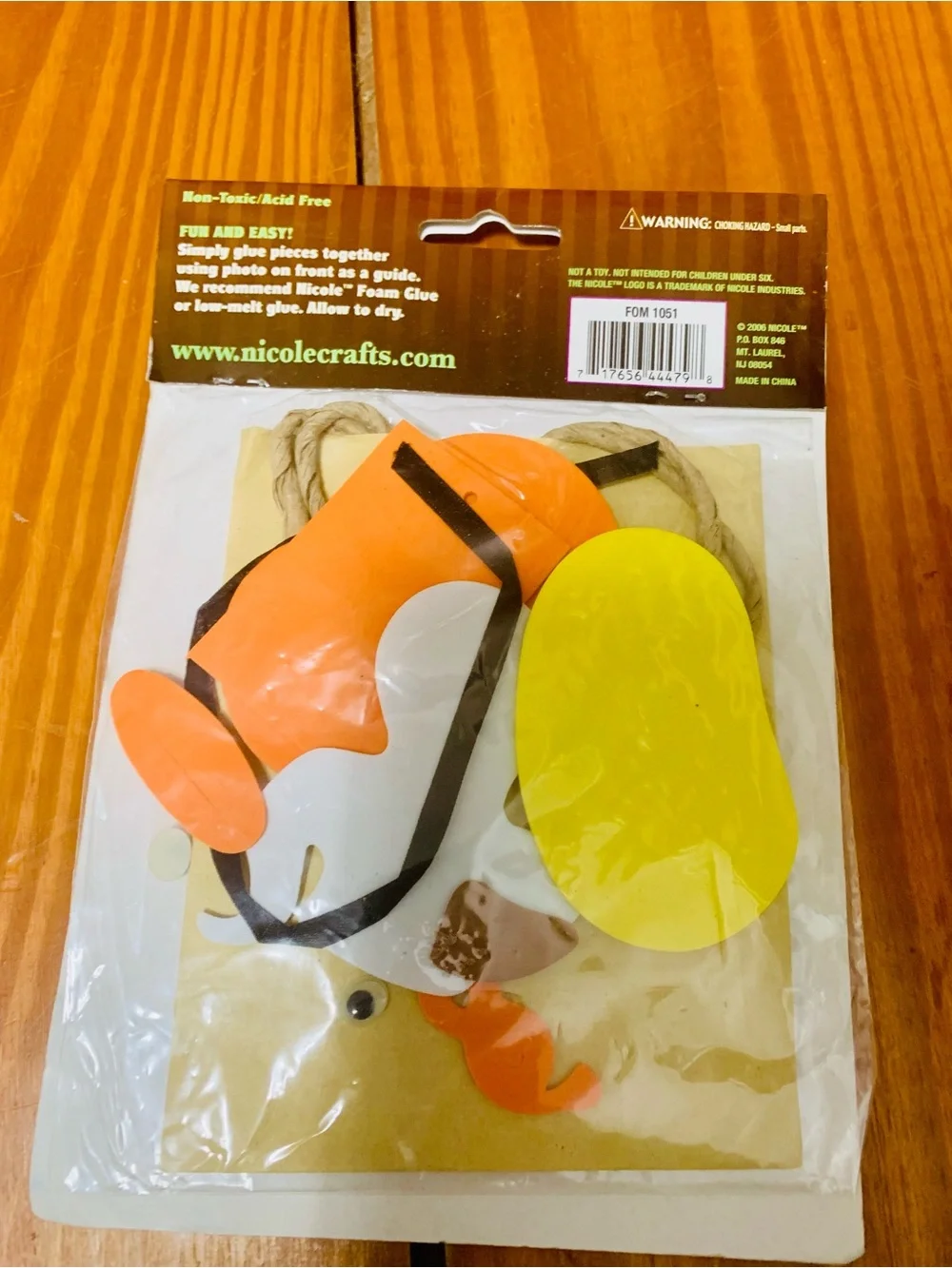 Orange Halloween Foam Bag Craft Kit